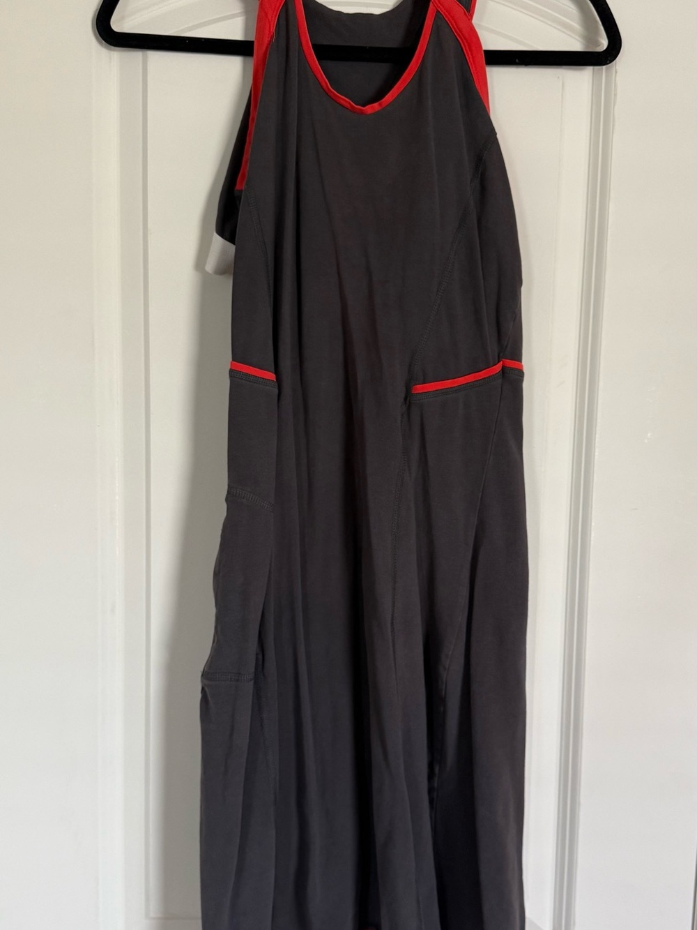MOUNTAIN HARDWARE Gray Racerback Dress with Red Trim
